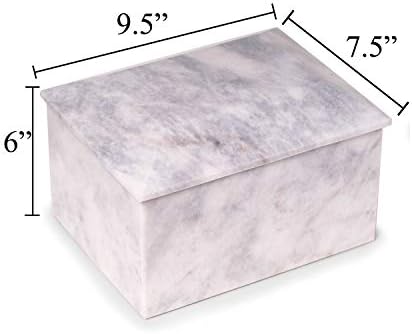 Deering Moments Bey-Berk White Marble Cremation Urn - Large