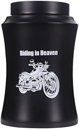 220 lbs Black Motorcycle Urn for Adult Male Ashes
