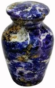 HIGHSTREET Nautical Aluminum Cremation Urn 3 Inch Marble Finish