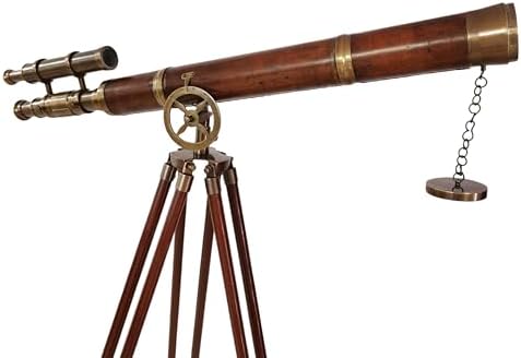 Nautical Brass Double Barrel Telescope Vintage Finish