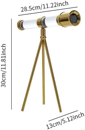 Glass Telescope with Metal Bracket Coffee Table Decor