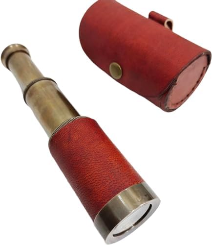 Navirock Brass Antique Leather Brown Telescope