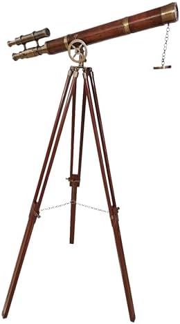 Nautical Brass Double Barrel Telescope Vintage Finish