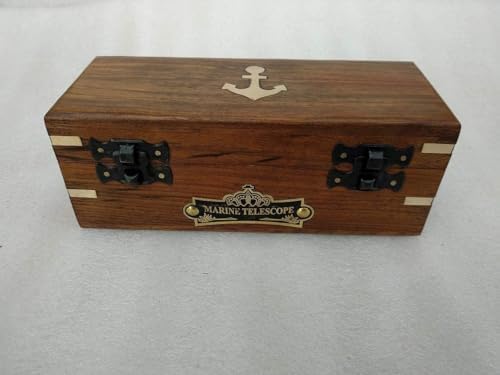 1920 DOLLOND London Brass Pirate Telescope With Wooden Box