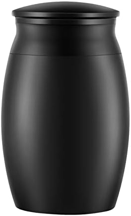 Mini Black Cremation Urn for Ashes 28 Inch Handcrafted Keepsake
