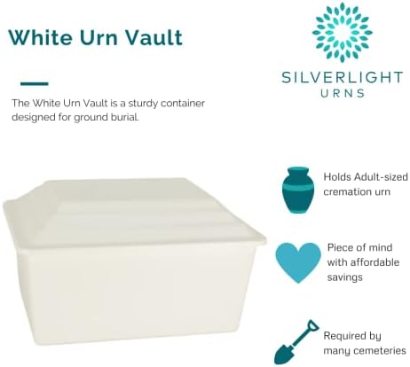 White Urn Vault for Ground Burial