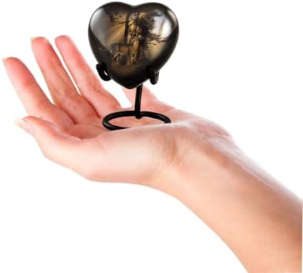 Deer Heart Keepsake Urn with Stand Box Bag