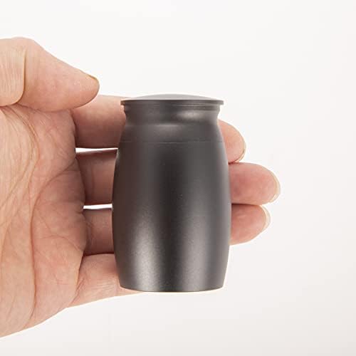 Mini Black Cremation Urn for Ashes 28 Inch Handcrafted Keepsake