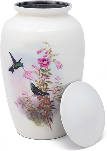 Premium Aluminum Hummingbird Ash Urn for Adults