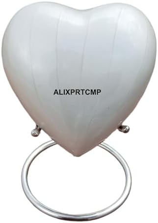 Mini Heart Cremation Urn with Stand - Keepsake Urn for Ashes
