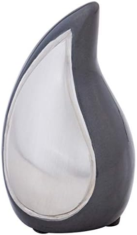 Solace Gray Teardrop Cremation Urn Brass