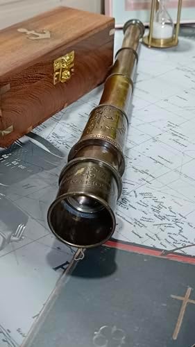 Antique Telescope Brass Pirate Spyglass 18 Inch