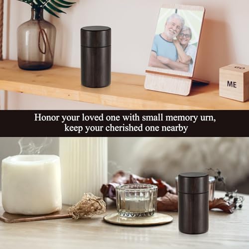 Sandalwood Urn for Human Ashes Small Cremation Urn - Mini Memorial Keepsake