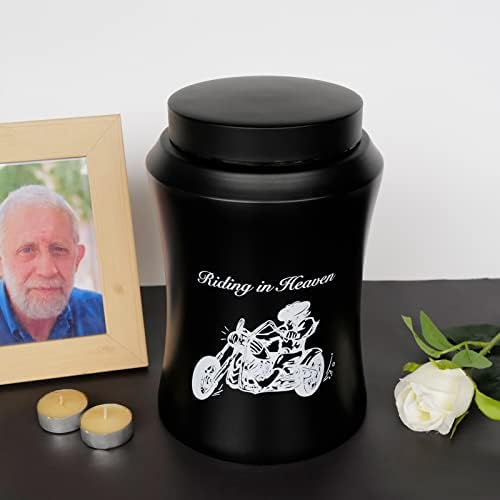 Large Cremation Urn for Adult Ashes 220 lbs Motorbike Design