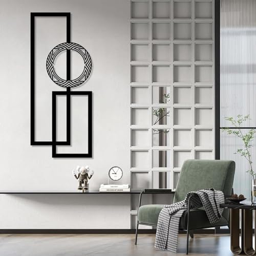 Modern Geometric Wall Art - Gold Metal Sculpture Home Decor