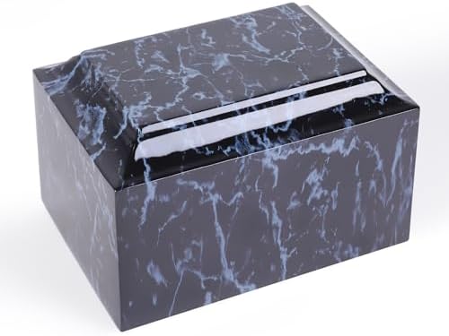 Rsobl Black Marble Cremation Urn for Adult Ashes