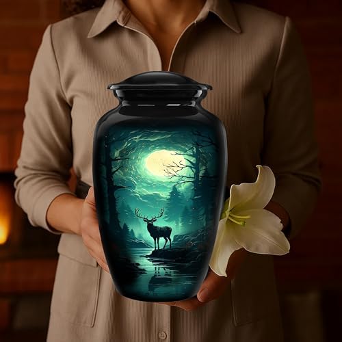 Elegant Deer Themed Cremation Urn for Adults