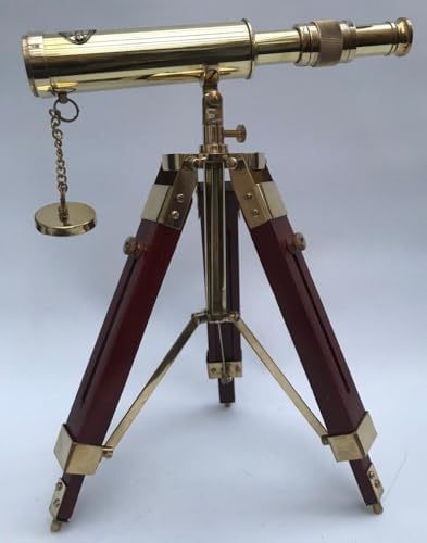 10 Inch Brass Style Tripod Telescope for Home Decor