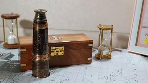 Antique Telescope with Brass Frame and Clear Vision