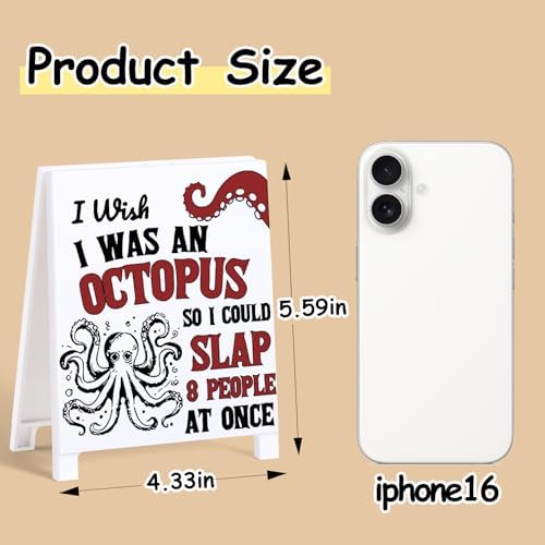 Funny Office Decor Gift Octopus Sign