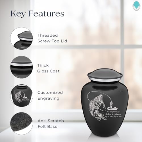 GetUrns Personalized Fishing Cremation Urn 44 lbs