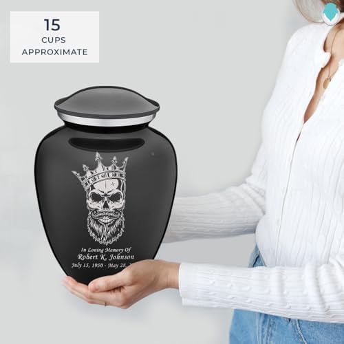 GetUrns Personalized Skull Cremation Urn for Adults 200 lbs