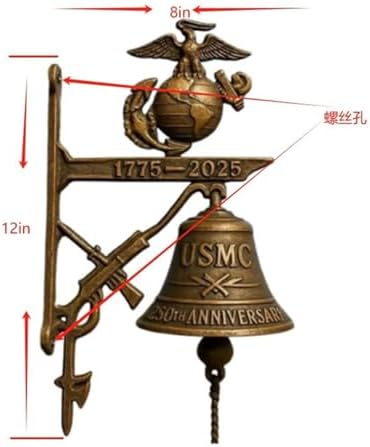 Marine Corps 250th Anniversary Doorbell - Bronze Color