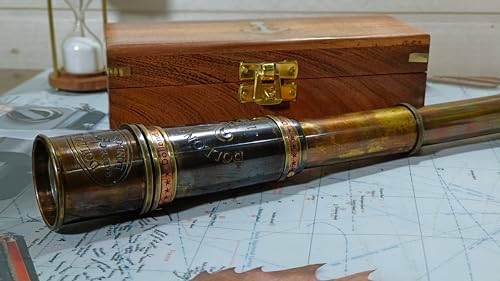 Antique Telescope with Brass Frame and Clear Vision
