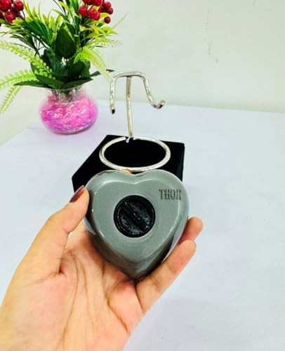 Classic Heart Shaped Grey Footprint Urn for Human Ashes