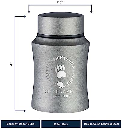 Customized Gerbil Urn with Name and Date - Personalized Engraved Keepsake
