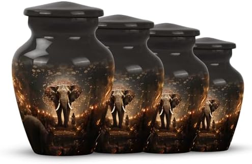 YATSKIA 3 Inch Cremation Urns for Human Ashes Pack of 4