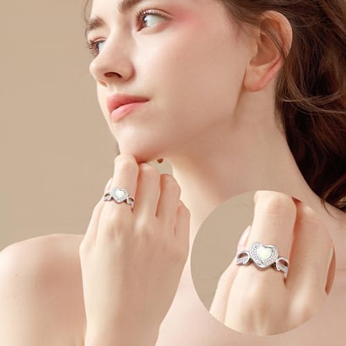 Heart Urn Ring for Ashes 925 Sterling Silver