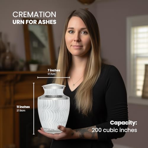 Pearl White Urn for Adult Cremation