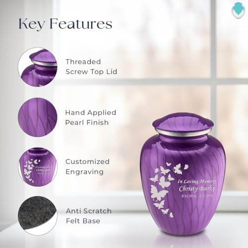 GetUrns Butterfly Cremation Urn for Human Ashes 44 lbs
