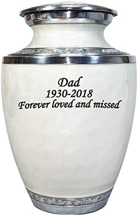 Extra Large White Cremation Urn for Two Adults