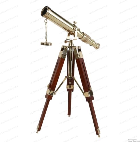 10 Inch Nautical Spyglass with Brass Tripod Stand