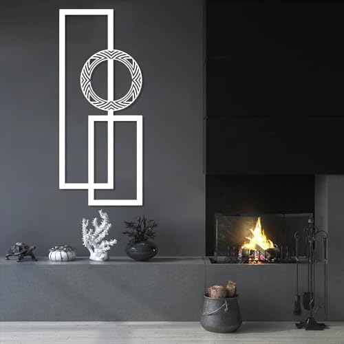 Modern Geometric Wall Art - Gold Metal Sculpture Home Decor