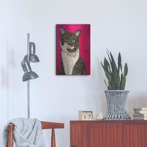 Pink Tuxedo Metal Wall Art 16x24