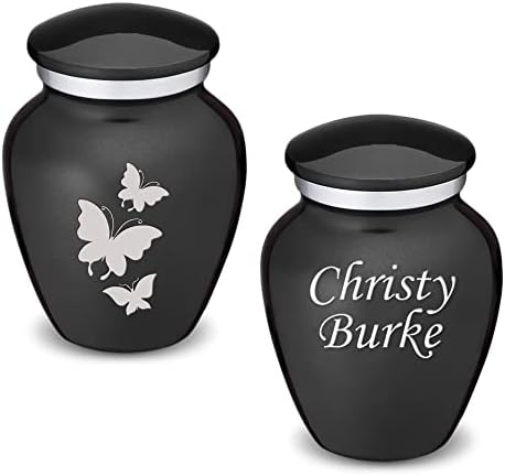 GetUrns Butterfly Cremation Urn with Double Side Engraving