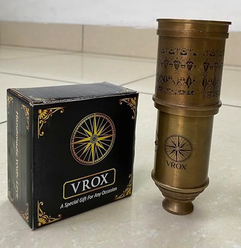VROX Brass Pirate Spyglass Nautical Decor Telescope