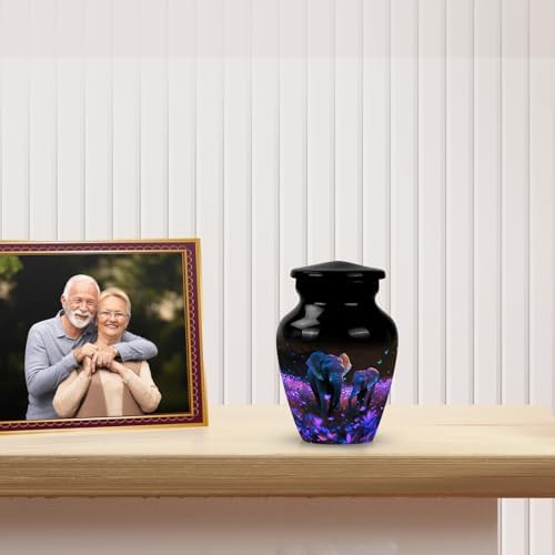 YATSKIA 3 Inch Decorative Urns for Human Ashes Pack of 2