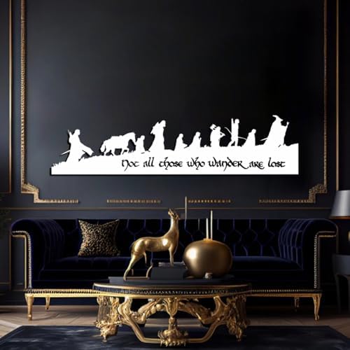 Lord of the Rings Metal Wall Art with Quote