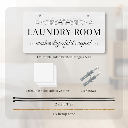 Farmhouse Laundry Room Decor Wall Sign 10x5 Inches