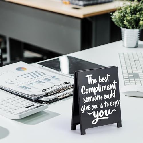 Inspirational Desk Sign with Motivational Quote