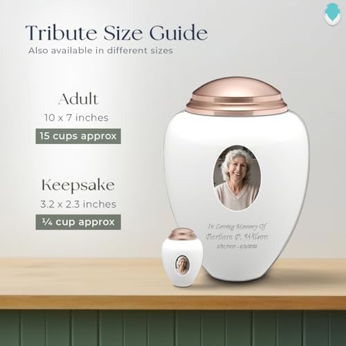 Personalized Picture Cremation Urn for Adult Ashes