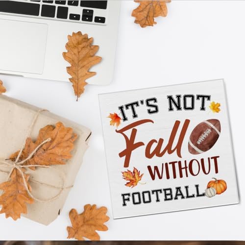 Fall Decor Football Wooden Sign Rustic Home Accent