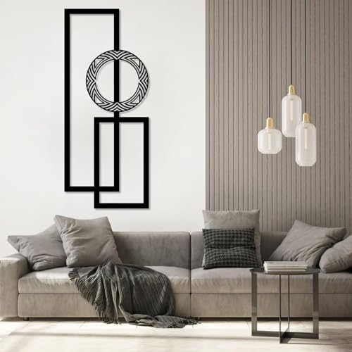 Modern Geometric Wall Art - Gold Metal Sculpture Home Decor