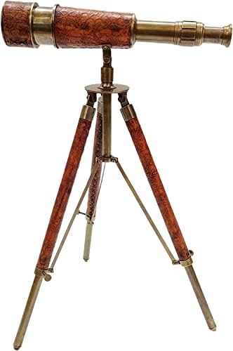 Vintage Marine Design Nautical Single Barrel Antique Brass Telescope