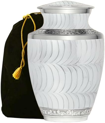 Pearl White Urn for Adult Cremation
