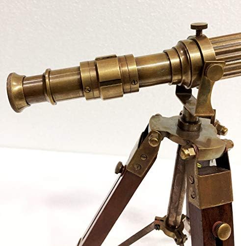 Victorian Nautical Brass Telescope with Stand